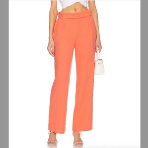 NEW Bobi LA Elastic Waist Cotton Gauze Pants in Hot Coral (NWT) Size Small